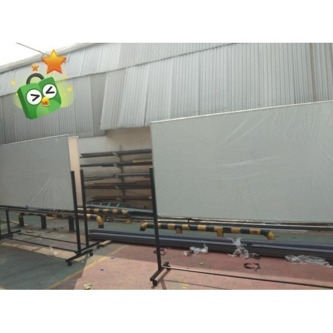 

Whiteboard Standing 120x200 cm Double Face Non Magnet EcoSave + Ongkir