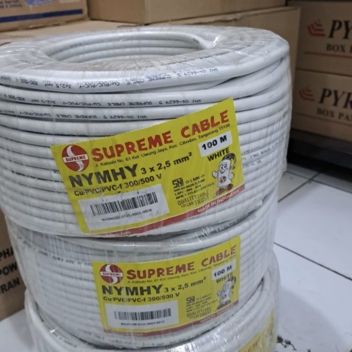 KABEL NYMHY 3X2.5 SUPREME 100MTR KABEL SERABUT NYMHY 3X2.5 SUPREME