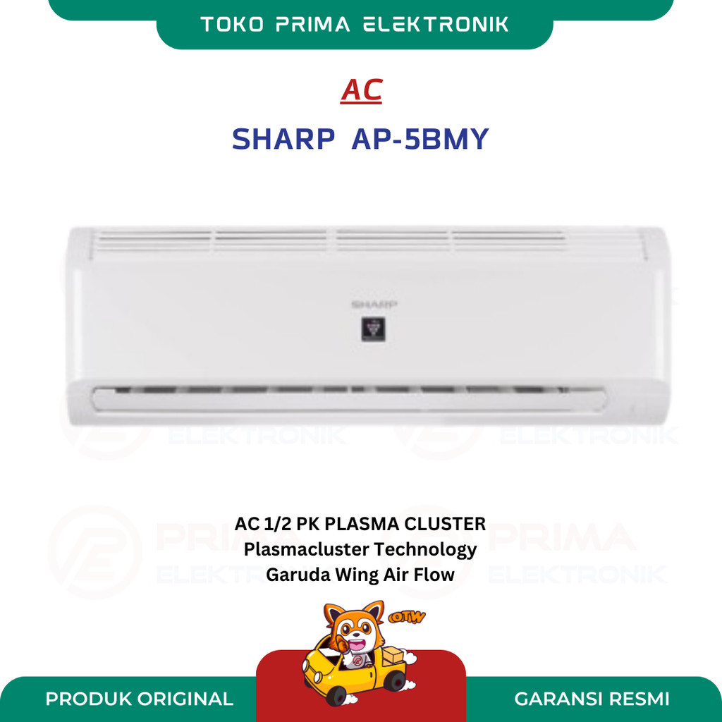 SHARP AC 1/2 PK PLASMA CLUSTER AP-5BMY