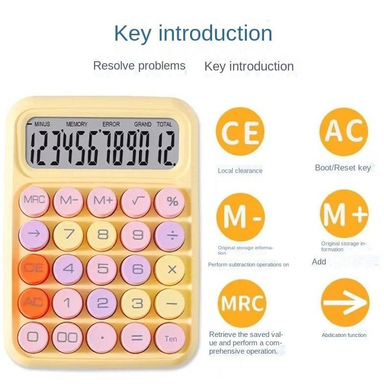 

SPECIAL kalkulator korea dopamin warna pastel lucu 12 digit tombol mekanik kalkulator kawaii sekolah kantor peralatan alat tulis kantor pink kuning biru kawai hadiah cewek saku kue meja kecil mini portable ku-143