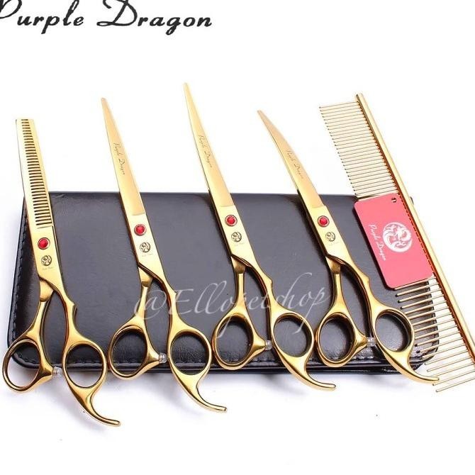 GUNTING GROOMING SET / GUNTING ANJING / GUNTING KUCING / Purple dragon