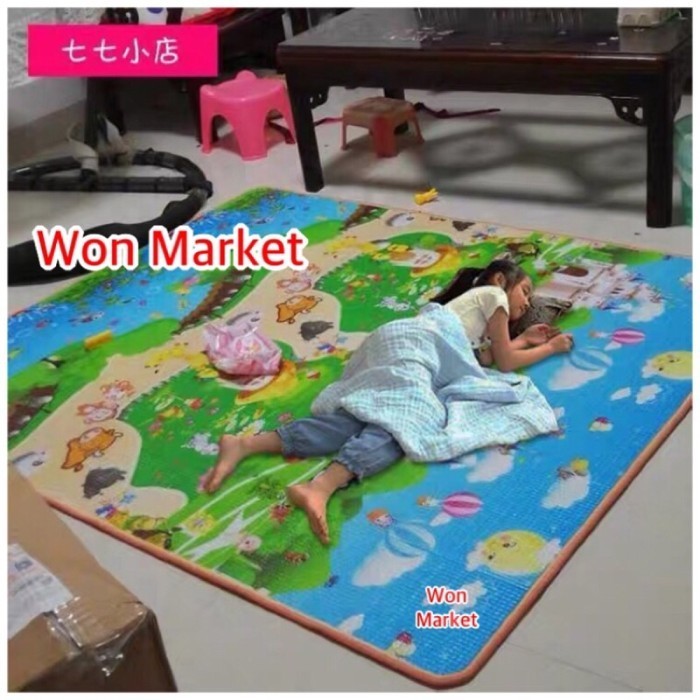 Asna Karpet Foam Pe Motif Bolak Balik Tikar Karakter Tikar Karpet