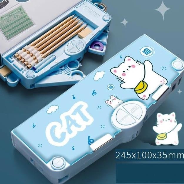 

PROMO Kotak Pensil Mekanik Serbaguna Anak Sekolah Mekanik Multifungsi Serbaguna Fullset Penggaris Gunting Original fsd-34