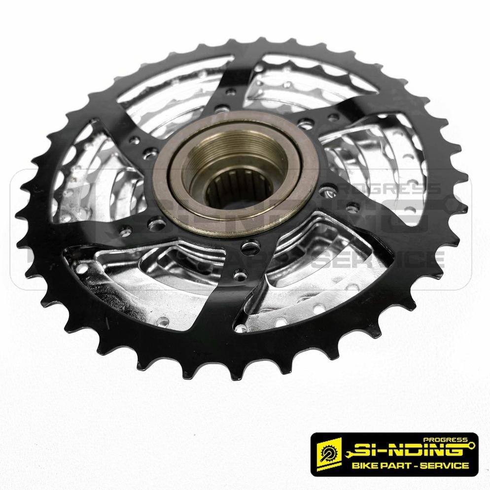 Wwr-76 Gear Belakang Freewheel 9 Speed 13 - 36 T Drat Ulir Oxo Sepeda Mtb Federal Roadbike Promo Gil