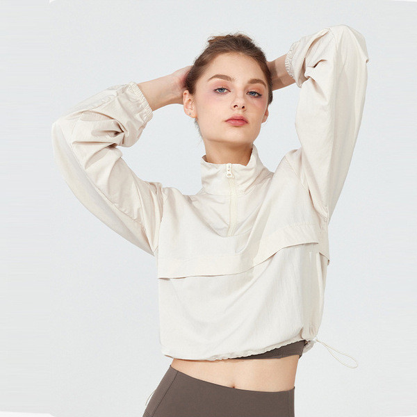 ALO 2026 New LAUNCH Windproof yoga blouse thin casual sunscreen yoga jacket long-sleeved spring loos
