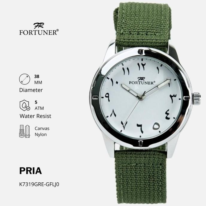 Jam Tangan Pria Original Fortuner Analog Kaliafi Angka Arab Tahan Air Eman