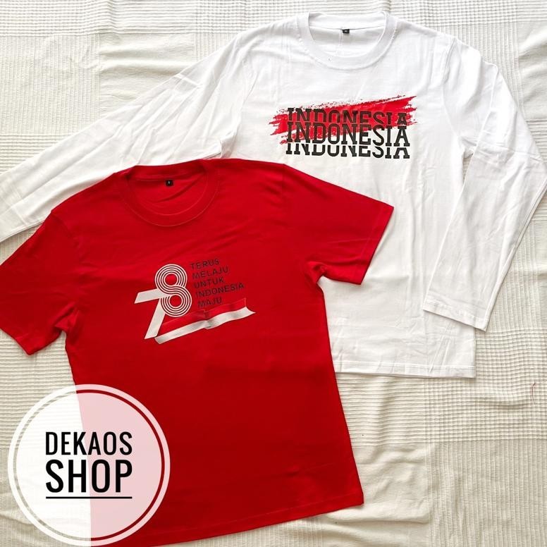 BIG SALE KAOS 17 AGUSTUS 2023 DEWASA / BAJU MERAH PUTIH AGUSTUSAN / KAOS MERAH PUTIH / KAOS KEMERDEK