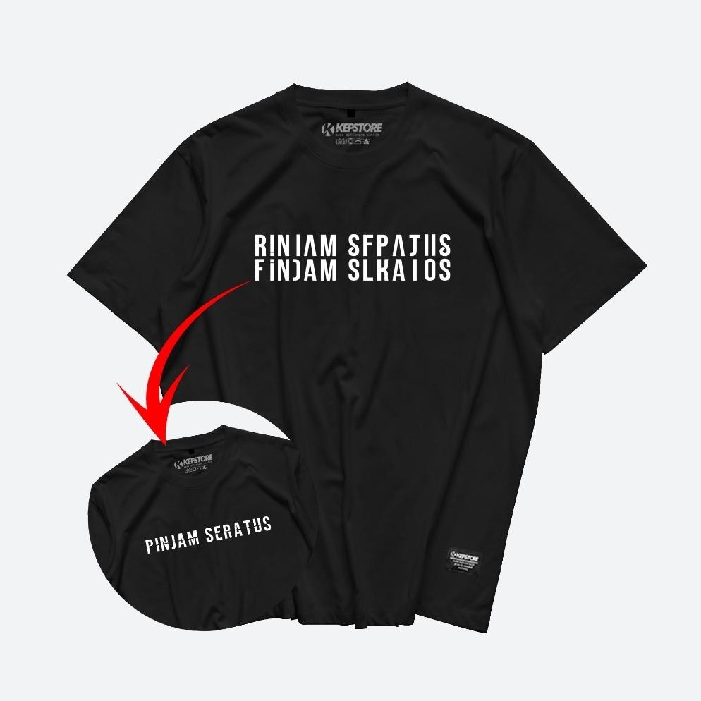Limited Kaos Pinjam Seratus Baju Ilusi Lipat Tshirt Combed 24S