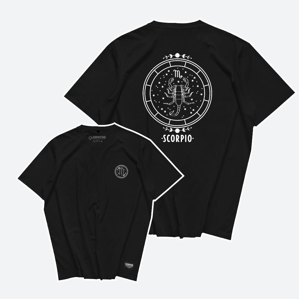 Terlaris Kaos Zodiak Scorpio Baju Zodiak Tshirt Combed 24S