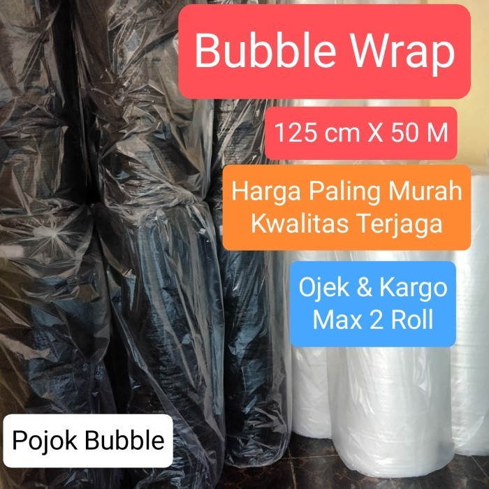 

HOT PROMO bubble wrap roll 125cm x 50 meter / buble wrap bubble murah