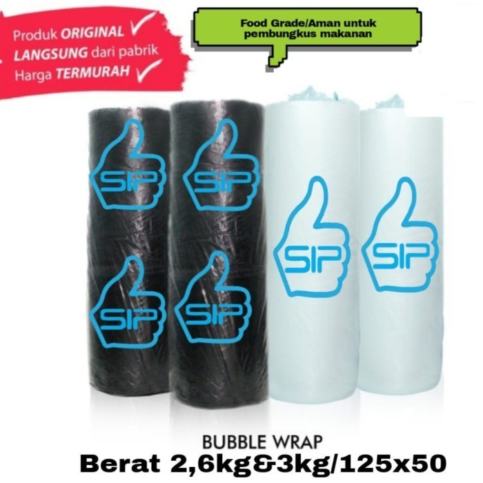 

HOT PROMO Bubble Wrap Merek SIP roll 125 cm x 50 Meter