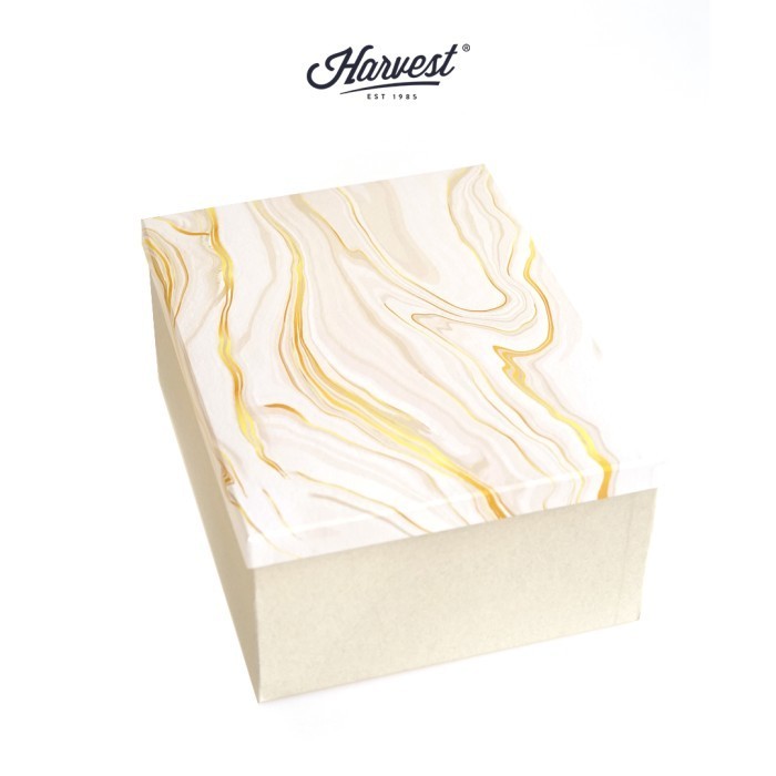 

HARGA DISKON Kotak Kado / Box Motif Harvest Glam Vibes - White Marble