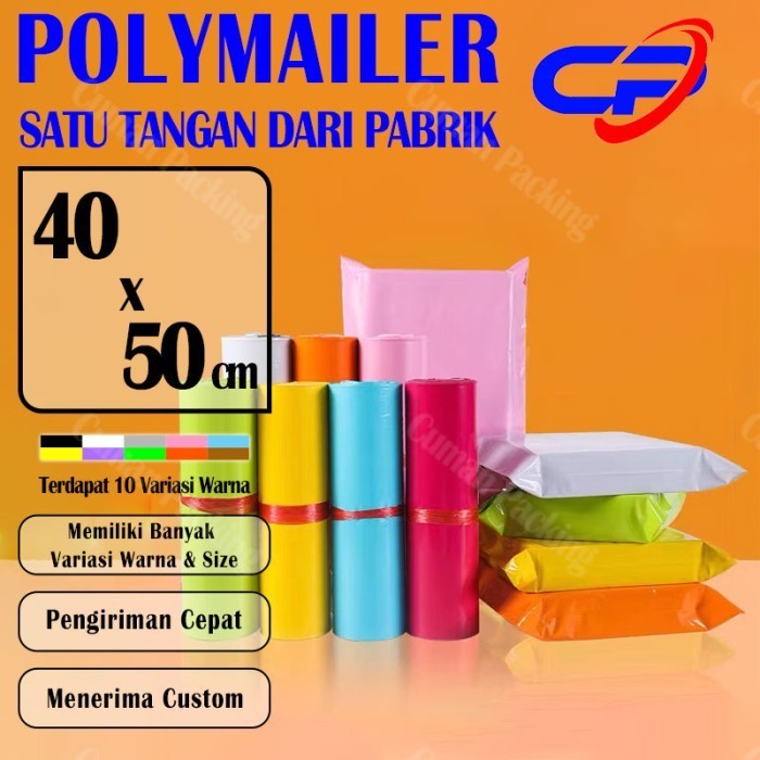 

MURAH Kantong Plastik Packing Polymailer Olshop Warna 40x50cm Isi 100pcs