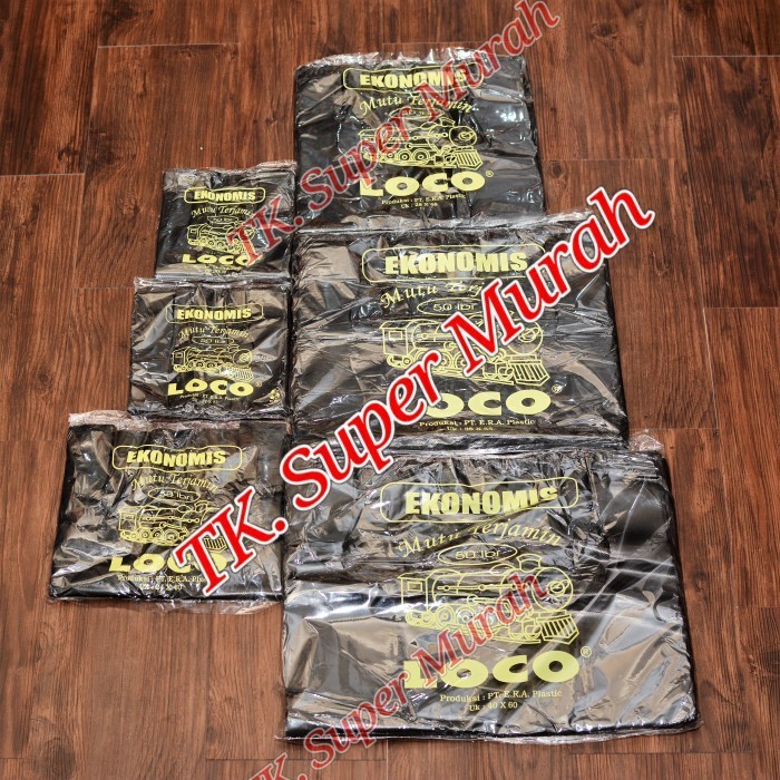 

HOT SALE Kantong plastik kresek hitam uk.40 extra jumbo merk Loco ekonomis