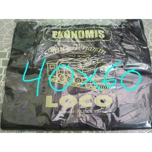 

PROMO Kantong Plastik Kresek Hitam Loco Ekonomis Tipis 40 x 60