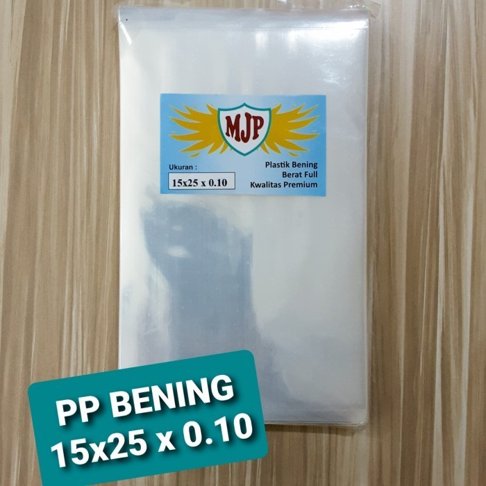 

JUAL Plastik PP Bening Tebal 0.10 Uk.15x25 Merk MJP Plastik Bungkus Snack