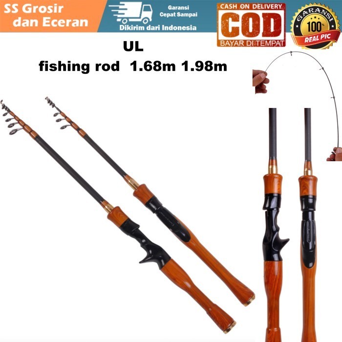 CASTING ROD 1.68M 1.98M /JORAN CASTING SPINNING TELESCOPIC UL 49CM