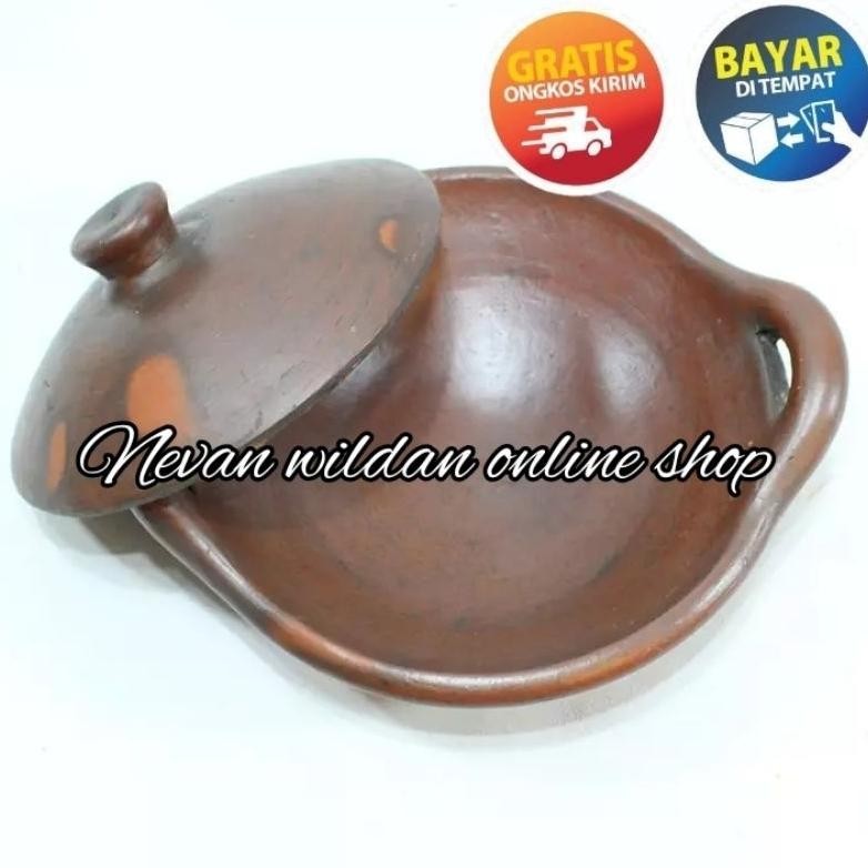 SALE WAJAN TANAH LIAT JUMBO DIAMETER 30 | WAJAN SET |WAJAN PENGGORENGAN TANAH LIAT | WAJAN GERABAH T
