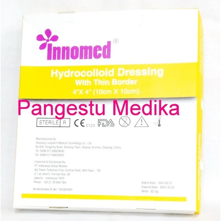 Terlaris INNOMED HYDROCOLLOID DRESSING With Thin Border Size 10cmx10cm Per Piec SALE