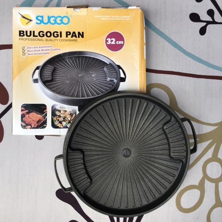 Murah Grill pan Bulgogi pan panci wajan grill anti lengket SUGGO 32cm