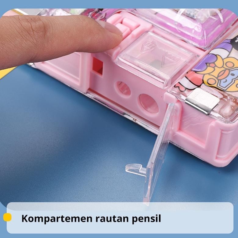 

VIRAL Tempat pensil anak multifungsi bernilai tinggi untuk siswa sekolah dasar plastik dengan tempat pensil kartun rautan pensil fg-7