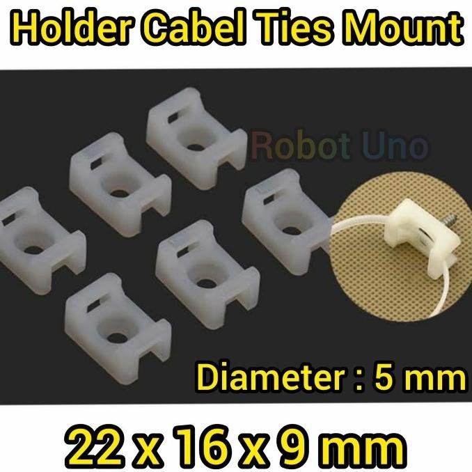 

Holder Cable Ties Mount Nylon 22x16x9mm BEST QUALITY