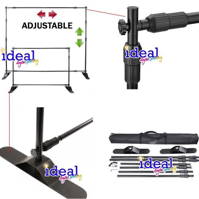 BACKWALL /JUMBO BANNER STAND UK 3X3/BACKDROP/TRIPOD BANNER 3x3