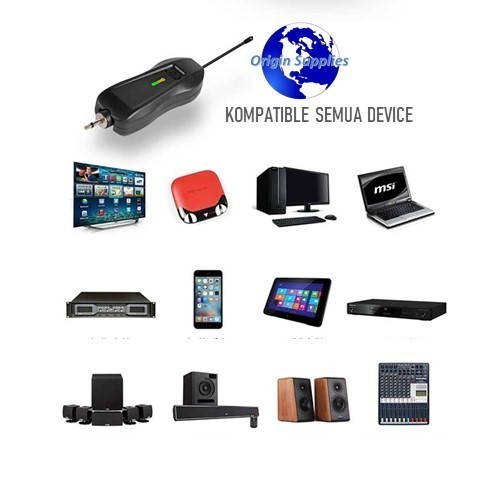 Microphone Mic Dual Clip On Wireless Uhf Zoom Live Vlogger Hp Dslr