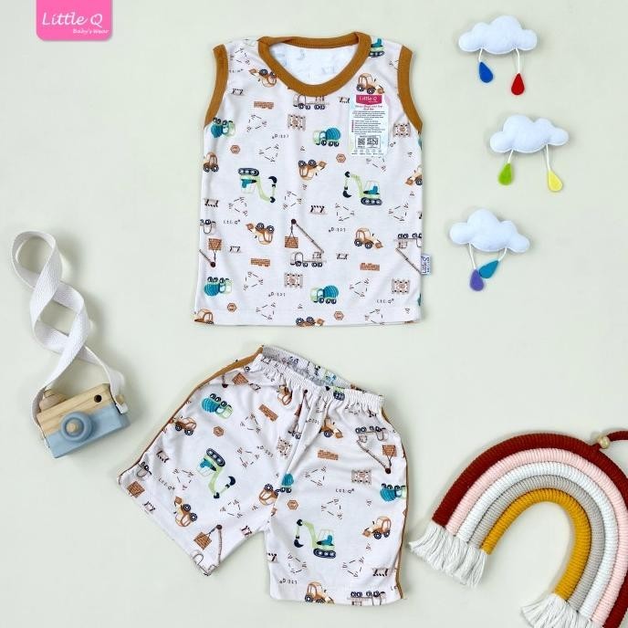 BAJU STELAN KUTUNG BAYI LAKI-LAKI LITTLE Q 4-48 BULAN
