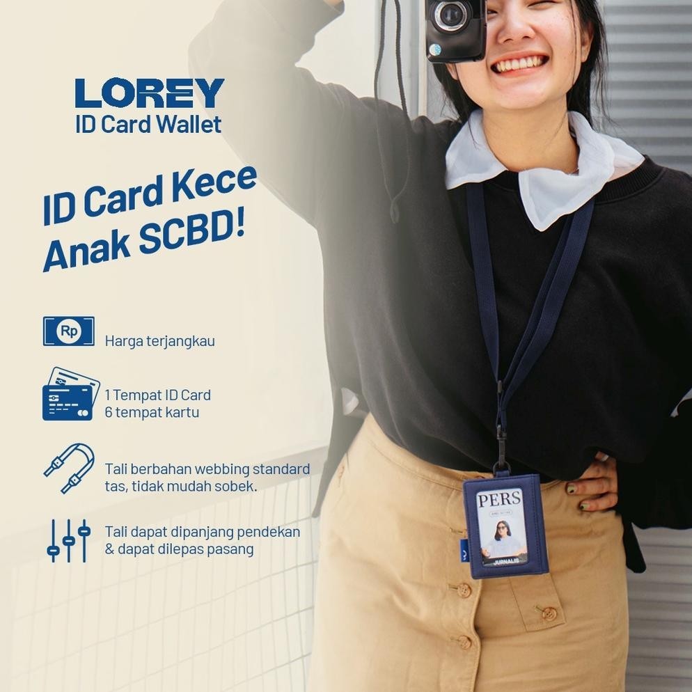 

Yt- Wallts Lorey - Lanyard Name Tag Id Card Pria Wanita Kekinian