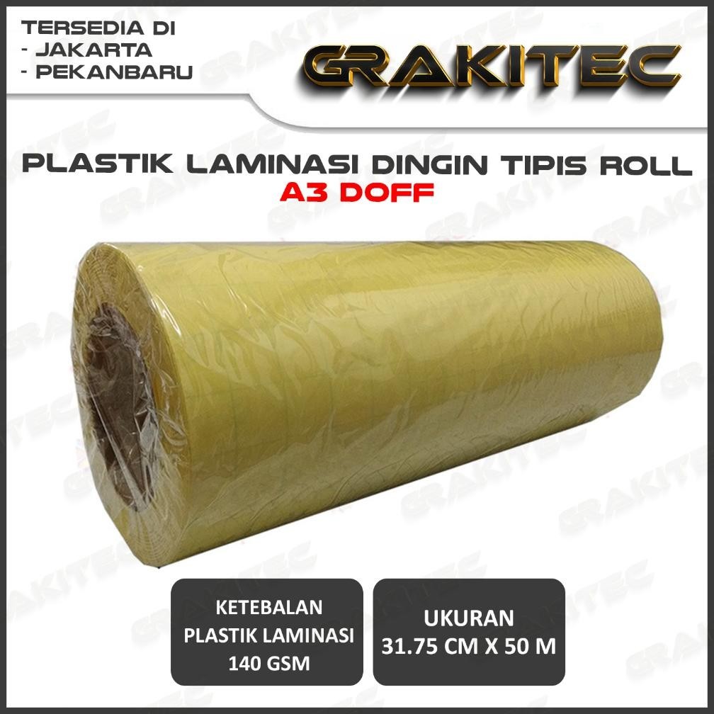 

As23 Plastik Laminasi Dingin Roll A3 50 Meter Doff & Glossy Original