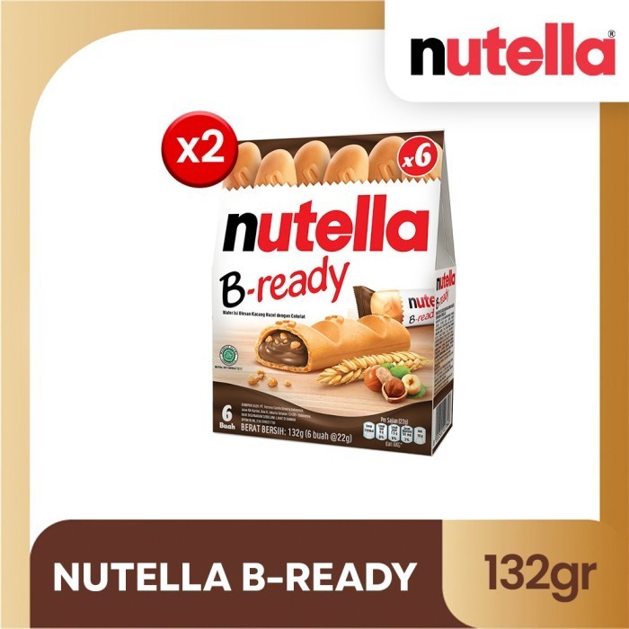 

PROMO SPECIAL Nutella B-Ready Wafer Biskuit 132gr - TWINPACK