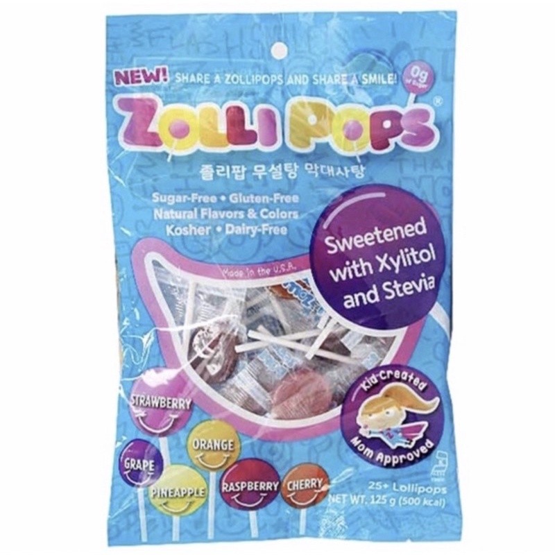 

Zollipops Xylitol Stevia Sugar Free Lollipop Candy Korea