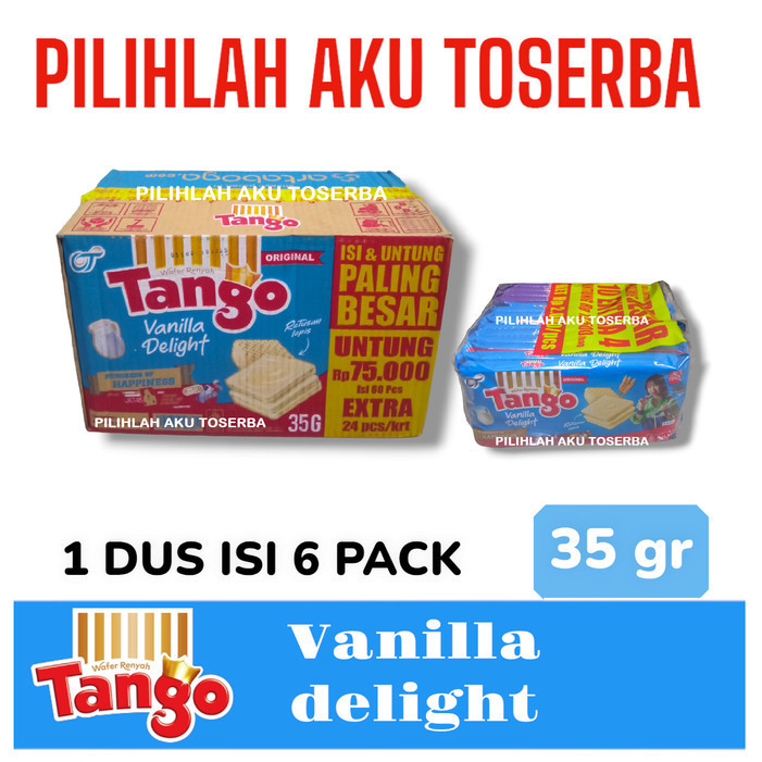 

STOK TERBATAS Tango Wafer VANILLA 39 gr - ( HARGA 1 KARTON ISI 6 PACK )