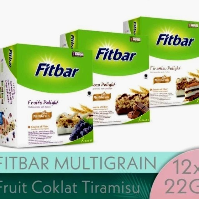 

MURAH Fitbar Snack Sehat Rendah Kalori 12 pcs Choco/Chees/Fruits/Tiramisu