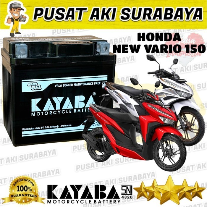 Terlaris AKI MOTOR NEW VARIO 150 KAYABA GTZ7S AKI KERING VARIO 125 VARIO 160 SALE