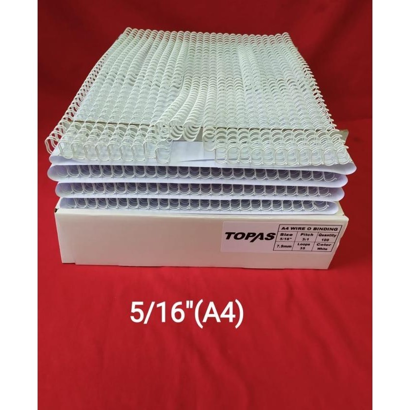 

Ring Jilid Kawat TOPAS Wire 35 Rings Binding ukuran 5/16'' 7,9 MM-A4