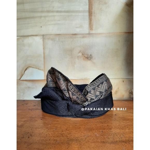 BisaCod Udeng Hitam Tepi Bordir | Udeng Hitam Dewasa | Udeng Hitam Murah Kekinian