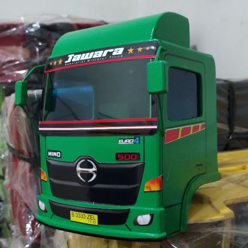 kabin kepala mobil truk mainan anak hino 500  + Stiker