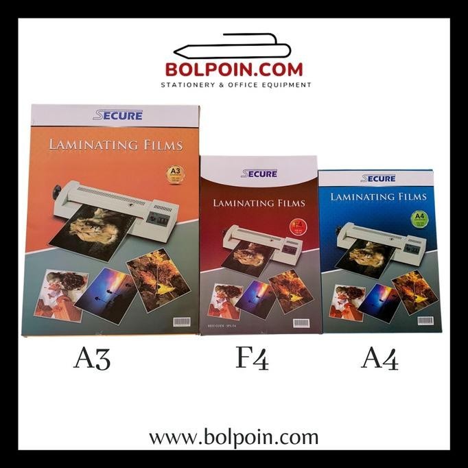 

MIKA PLASTIK LAMINATING A4 MEREK SECURE / PLASTIK JILID A4 MURAH (100)