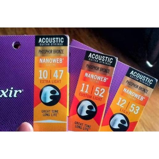 Senar Gitar Akustik String Elixir Nanoweb - Polyweb Original 100%