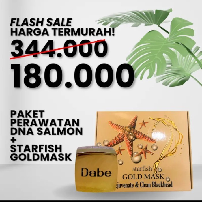 PAKET MASKER BINTANG LAUT DNA SALMON JELL ORIGINAL DABE BEAUTE
