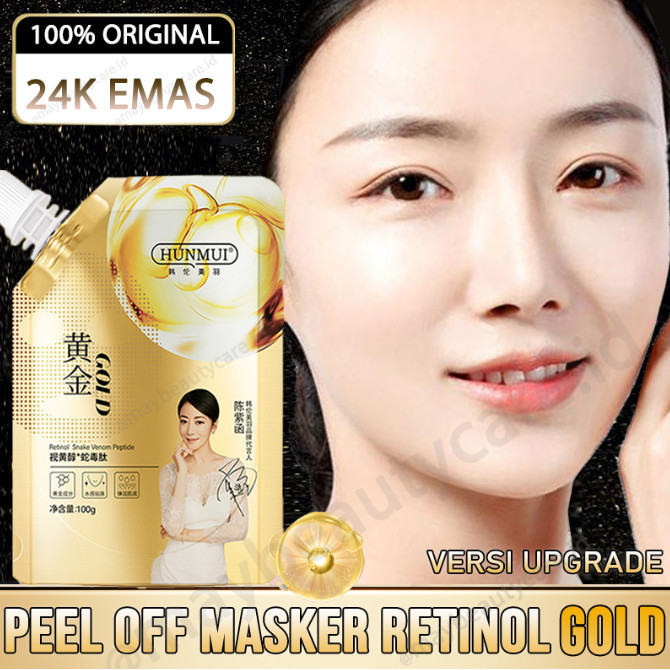 Masker Emas Racun Ular Retinol - Hunmui Mask - Snake Venom Gold Masker