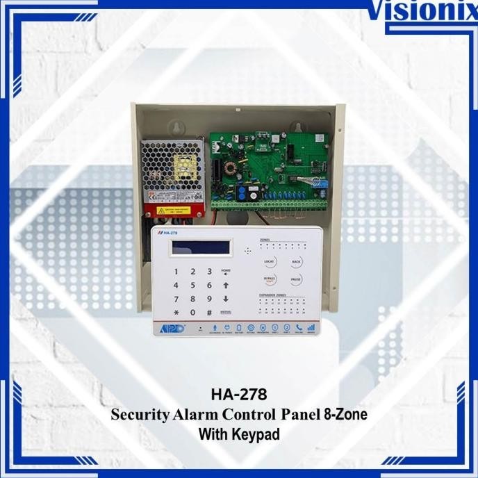 Security Alarm Panel 8 Zone Alarm Control Panel HA-278