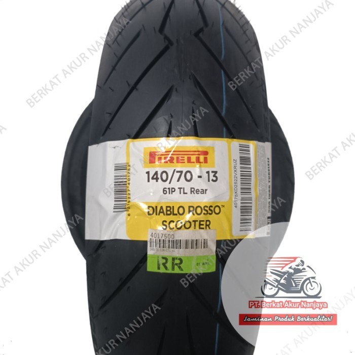Pirelli DIablo Rosso Scooter 140/70 Ring 13 Nmax Tubeless Bonus Pentil