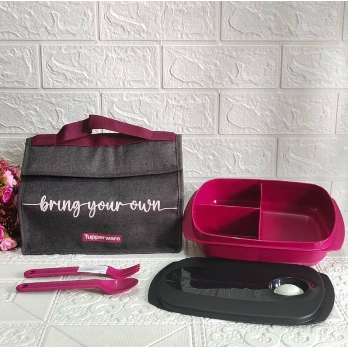 Kotak bekal makan Tupperware byo lunch box set