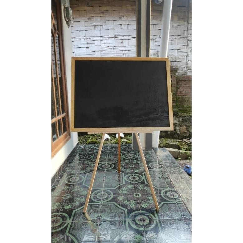 

Jg-56 Papan Kapur Tulis Kayu/Blackboard/Chalkboard/Papan Menu Cafe Wedding Dll Ukuran 4060Cm Bonus Kapur&Penghapus Terlaris