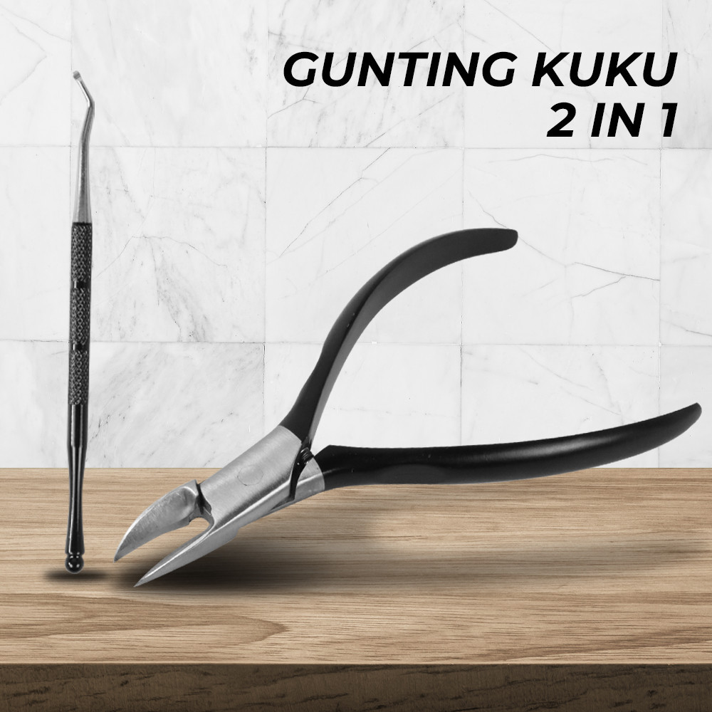 

Gunting Kuku 2 in 1 Ingrown Toenails Clipper Manicure Set ( PR01 ) - Hitam