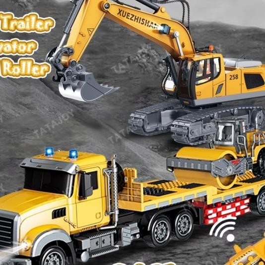 Mobil Remote Control Trailer Set Besar Rc Truk Trailer & Rc Excavator