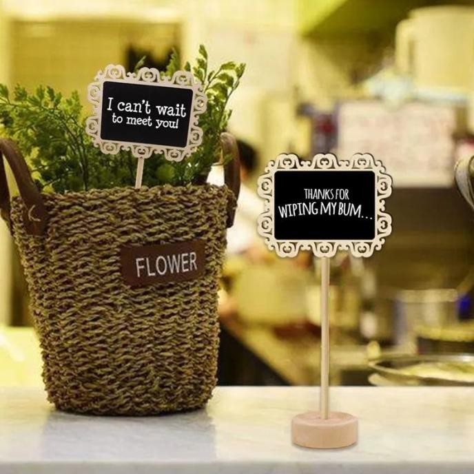 

Isi 10 Papan Tulis Kapur Kecil / Mini Chalkboard / Papan Kapur Menu AM99